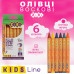 Олівці воскові, 6 кольорів, KIDS Line Олівці воскові, 6 кольорів, KIDS Line