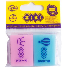 Гумка КРИСТАЛ 32х23х7.5 mm,  2 шт. в блістері, KIDS Line