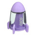 Чинка з ластиком SPACESHIP з контейнером, 1 отв., пласт. корпус, асорті, KIDS Line