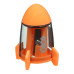 Чинка з ластиком SPACESHIP з контейнером, 1 отв., пласт. корпус, асорті, KIDS Line