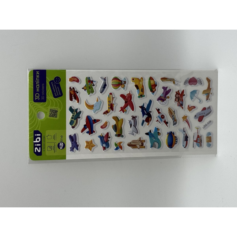 3D наліпки Літачки мікс 18 см, KIDS Line