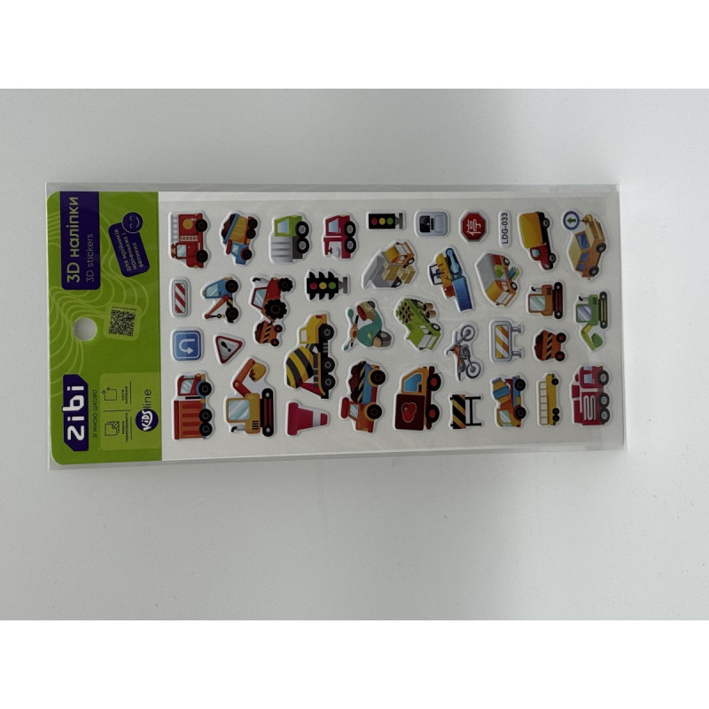3D наліпки Вантажівочки 18 см, KIDS Line 3D наліпки Вантажівочки 18 см, KIDS Line
