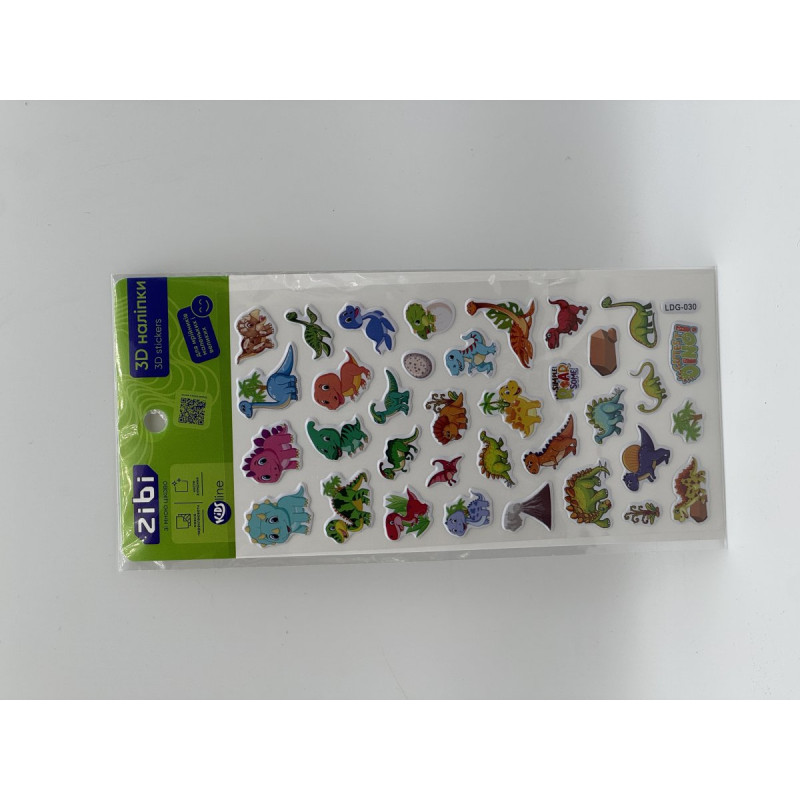 3D наліпки Динозарви дитинчата 18 см, KIDS Line