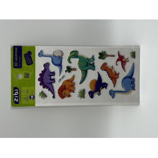 3D наліпки DINO травоїдні 18 см, KIDS Line