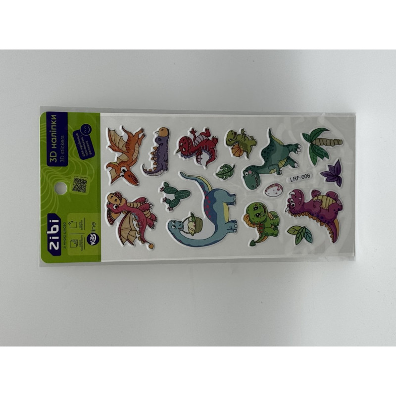 3D наліпки DINO дитинчата 18 см, KIDS Line