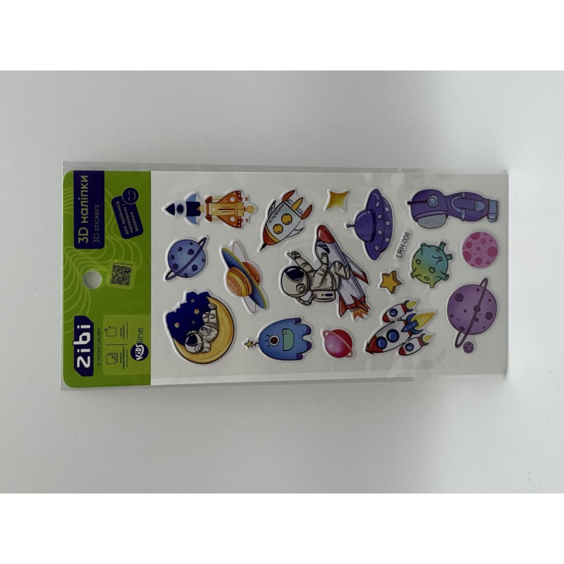 3D наліпки Космічні фантазії 18 см, KIDS Line