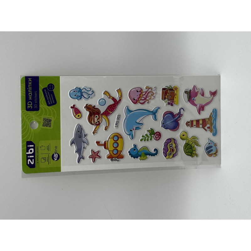 3D наліпки Морські фантазії 18 см, KIDS Line 3D наліпки Морські фантазії 18 см, KIDS Line