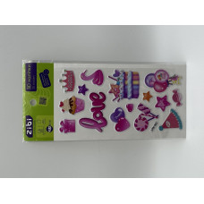 3D наліпки Happy Birthday Love 18 см, KIDS Line
