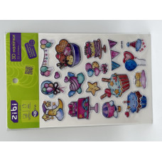 3D наліпки Солодкі тістечка  19 см, KIDS Line