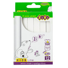 Крейда біла квадратна 12 шт., картонна коробка, KIDS Line