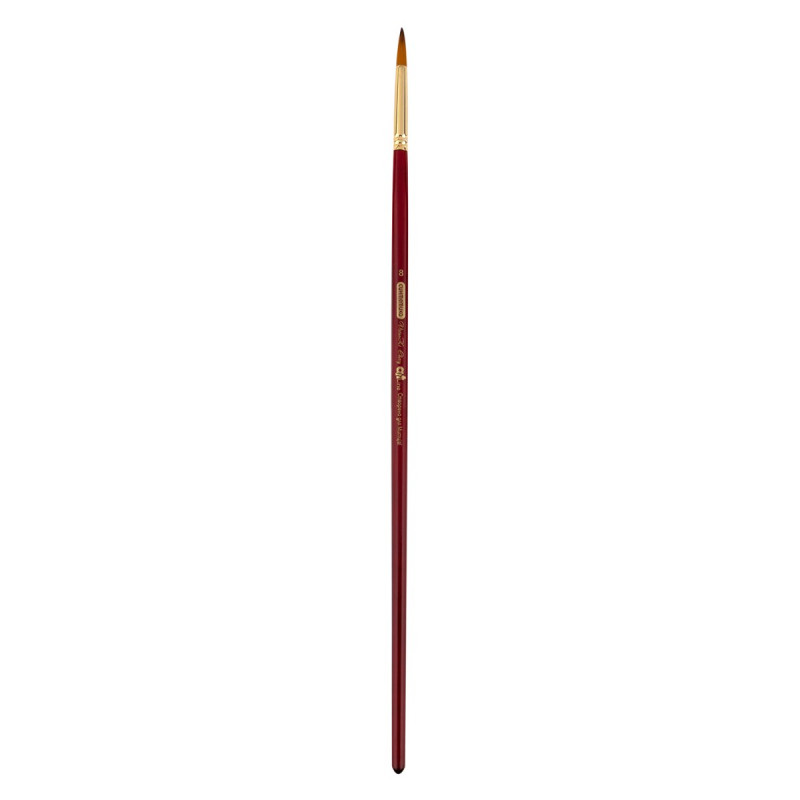 Пензель синтетичний, Cherry 6971, круглий 8, довга ручка, ART Line