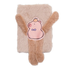 Блокнот плюшевий CAPYBARA, А6, 80 арк., клітинка, асорті, KIDS Line