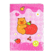 Блокнот текстильний CAPYBARA, А5, 80 арк., клітинка, асорті, KIDS Line