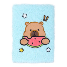 Блокнот плюшевий CAPYBARA 12, А5, 80 арк., клітинка, асорті, KIDS Line