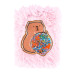 Блокнот плюшевий CAPYBARA 16, А5, 80 арк., клітинка, асорті, KIDS Line