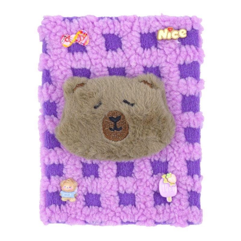 Блокнот плюшевий CAPYBARA 18, А5, 80 арк., клітинка, асорті, KIDS Line