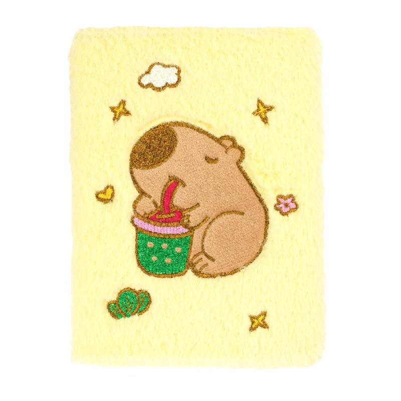 Блокнот плюшевий CAPYBARA 22, А5, 80 арк., клітинка, асорті, KIDS Line