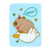 Блокнот плюшевий CAPYBARA 23, А5, 80 арк., клітинка, асорті, KIDS Line