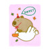 Блокнот плюшевий CAPYBARA 23, А5, 80 арк., клітинка, асорті, KIDS Line