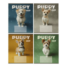 Зошит учнівський шкільний DOGS, 12 арк., коса, KIDS LINE
