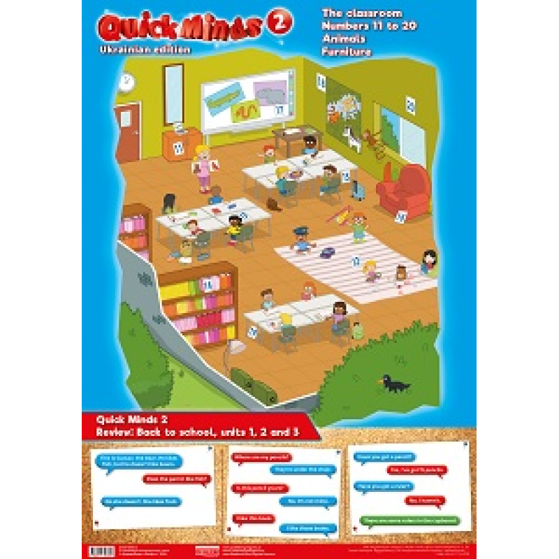Quick Minds (Ukrainian edition) НУШ 2 Комплект плакатів 3 шт., комплект