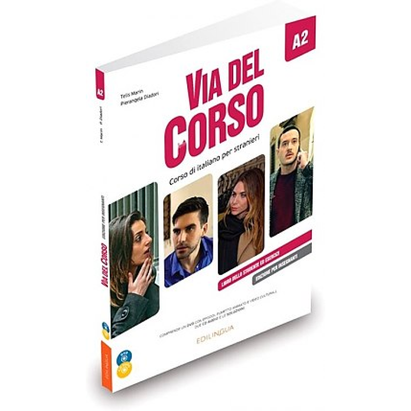 Via Del Corso A2 Libro dello professore ed esercizi CD audio (2) + DVD