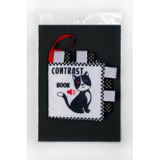 М`яка книга-пищалка Contrast book CAT, 0+ міс. - КНИЖКОВИЙ ХМАРОЧОС