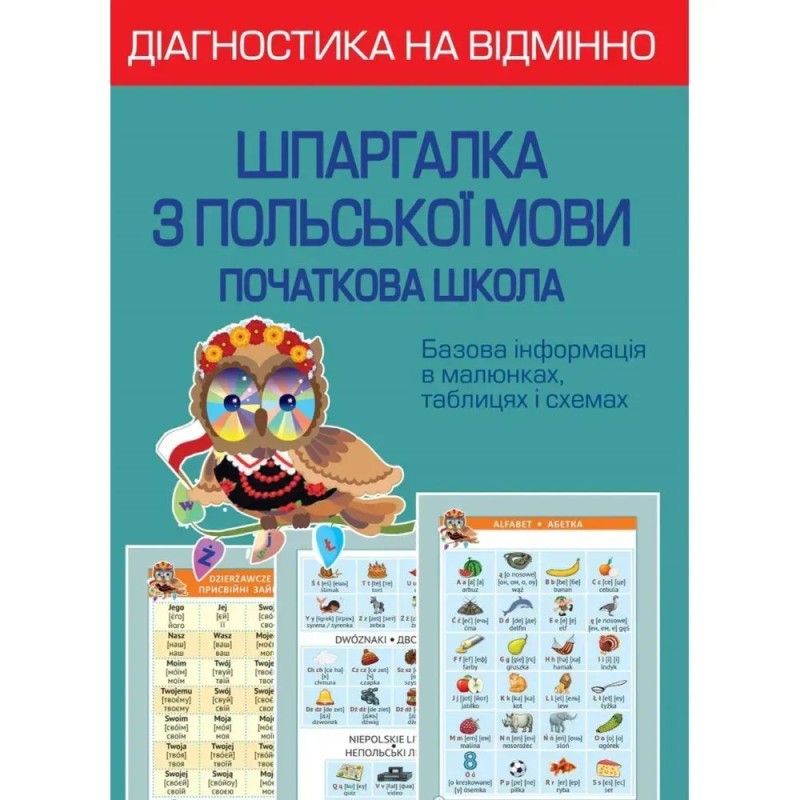 НУШ. Діагностика на відмінно. Шпаргалка з польської мови. Початкова школа. Копко М.С.