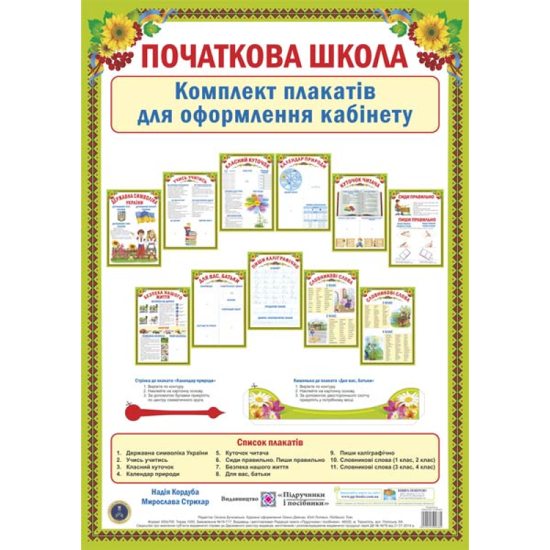 Початкова школа. Комплект плакатів для оформлення кабінету