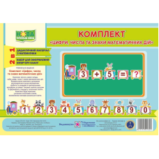 Цифри, числа та знаки математичних дій. Комплект