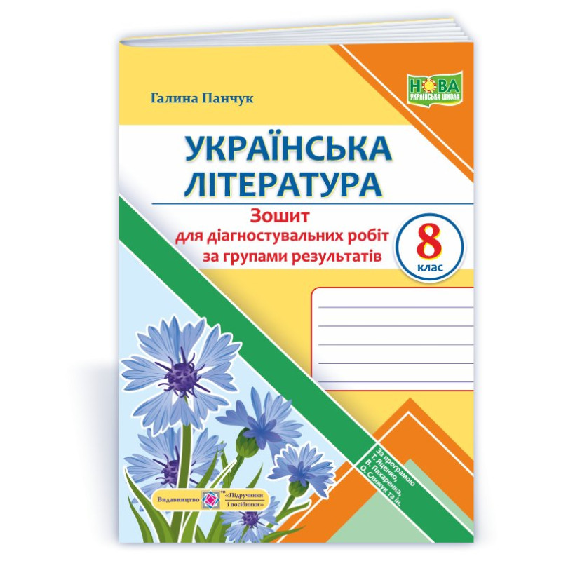 Українська література. Діагностувальні роботи за групами результатів.    8 кл