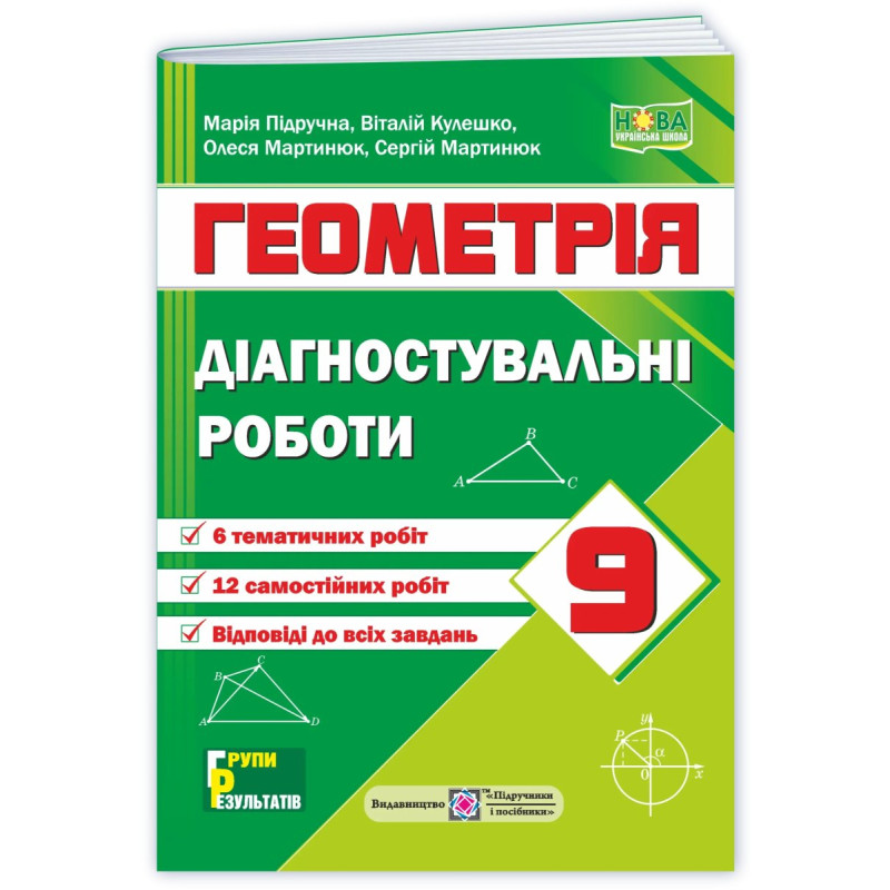 Діагностувальні роботи з геометрії. 9 кл.